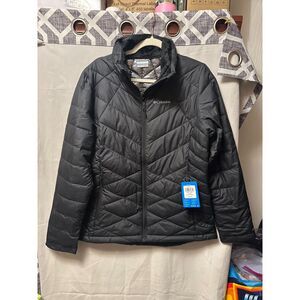 NWT Columbia Woman's Heavenly Jacket Puffer Insulated Size Large Black